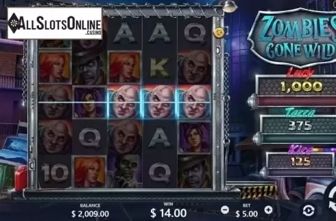 Win Screen. Zombies Gone Wild from Pariplay