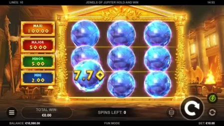 Jewels of Jupiter Hold and Win slot screenshot 4