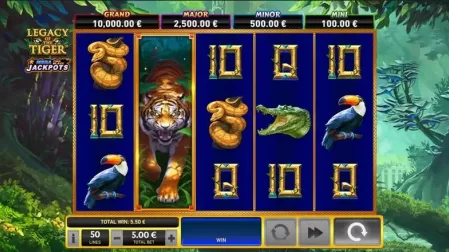 Legacy of the Tiger Mega Fire Blaze Jackpots slot screenshot 2