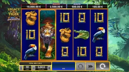 Legacy of the Tiger Mega Fire Blaze Jackpots slot screenshot 3