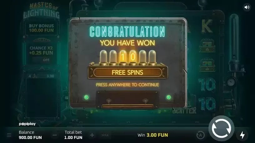Master of Lightning slot screenshot 3