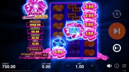 Pink Clovers XXXL: Hold and Win slot screenshot 2