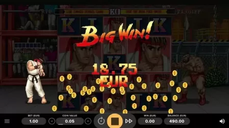 Street Fighter II: The World Warrior slot screenshot 2