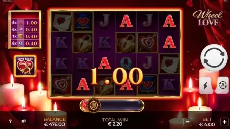 Wheel of Love slot screenshot 3