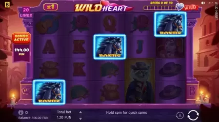 Wild Heart slot screenshot 2