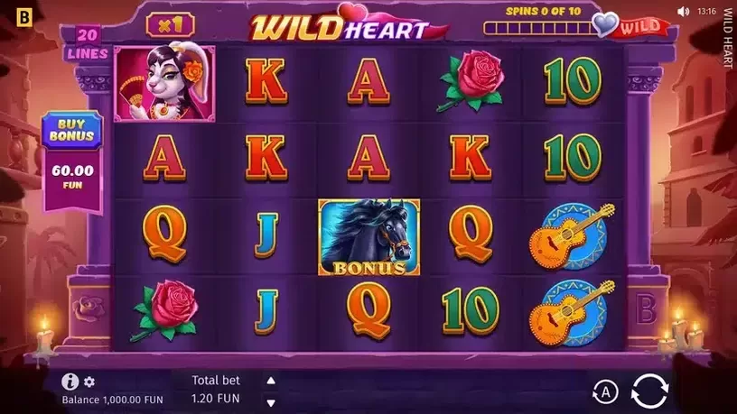 Wild Heart slot screenshot 1