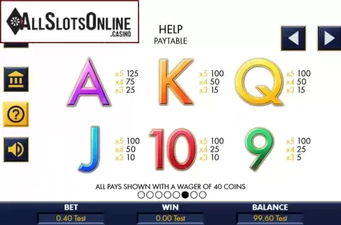 Paytable 3. A bark in the park from Genesis