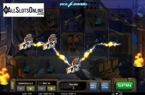 Win screen. Ace Round from Evoplay Entertainment