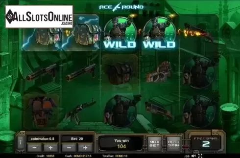 Free Spins screen. Ace Round from Evoplay Entertainment