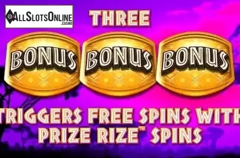 Bonus game win screen. African Adventure from Incredible Technologies