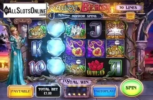 Magic mirror spins screen. Beauty and the Beast (Leander) from Asylum Labs Inc.