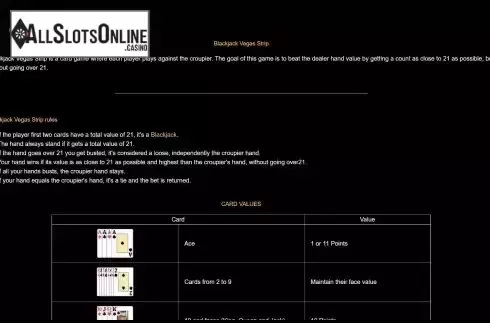 Game Rules screen