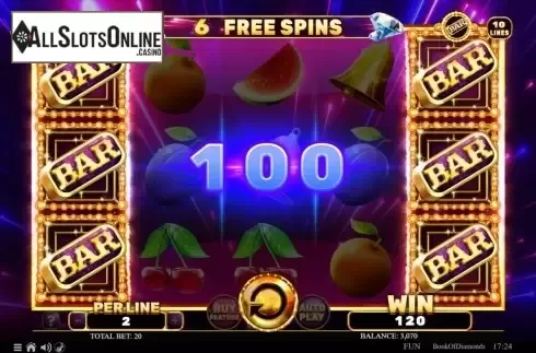 Win Screen 4. Book of Diamonds from Spinomenal