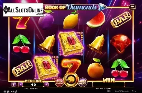 Reel Screen. Book of Diamonds from Spinomenal