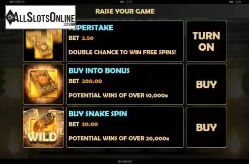 Buy Features Screen