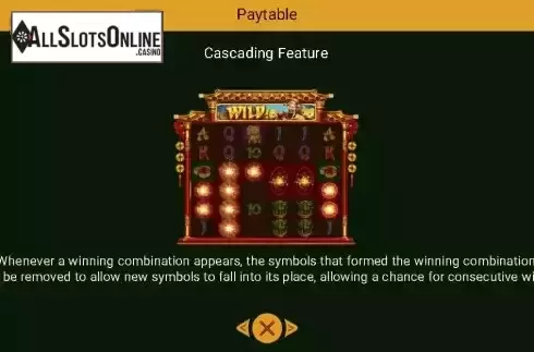 Cascading feature screen