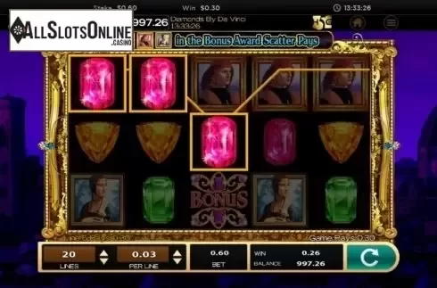 Win screen 4. Da Vinci (High 5 Games) from High 5 Games