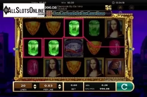 Win screen 5. Da Vinci (High 5 Games) from High 5 Games