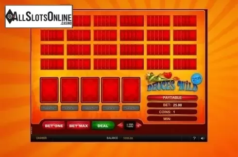 Reels screen. Deuces Wild 25 Hands (GVG) from GVG