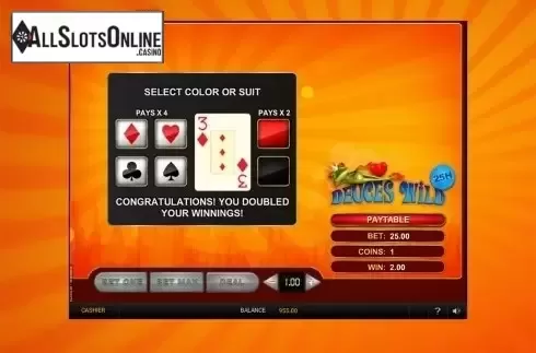 Win screen 1. Deuces Wild 25 Hands (GVG) from GVG