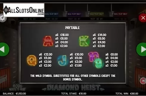 Symbols 2. Diamond Heist from CORE Gaming