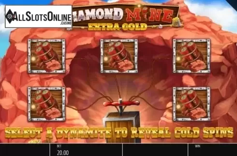 Start Screen 2. Diamond Mine Megaways All Action from Blueprint
