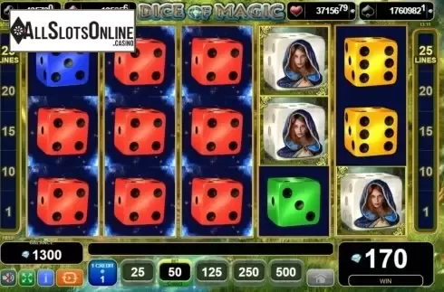 Win Screen . Dice of Magic from EGT
