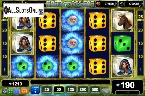 Win Screen 4. Dice of Magic from EGT
