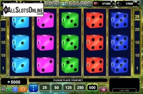 Reel Screen. Dice of Magic from EGT
