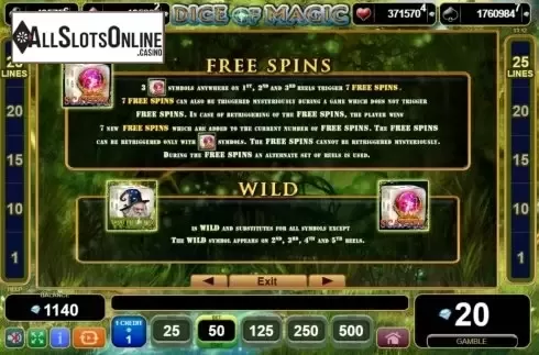 Features. Dice of Magic from EGT