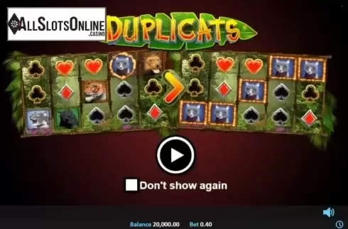 Start Screen. Duplicats from Realistic
