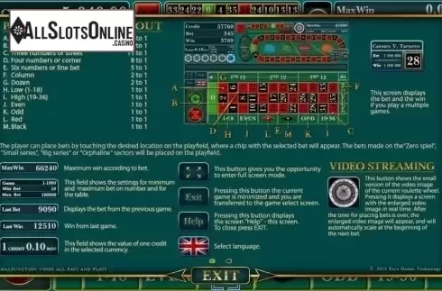 Info 1. European Roulette (EGT) from EGT