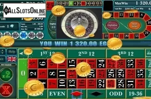 Win Screen. European Roulette (EGT) from EGT