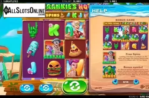 Bonus game screen