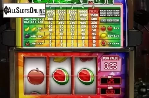 Game Workflow screen. Fruit Salad Jackpot from GamesOS