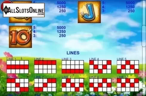 Paytable 2. Great Queen Bee from Casino Technology