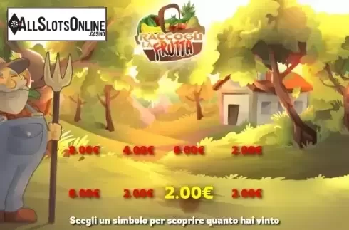 Win Bonus Game Pick Object screen