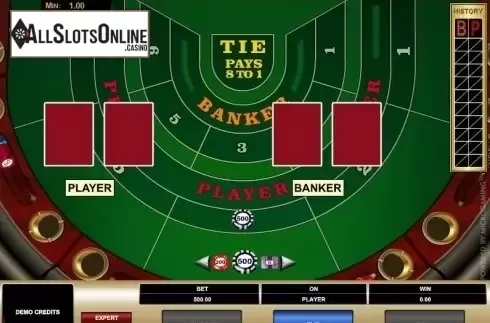 Game Screen 2. High Limit Baccarat (Microgaming) from Microgaming