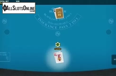 Reel screen. High Roller Blackjack Perfect Pairs from OneTouch