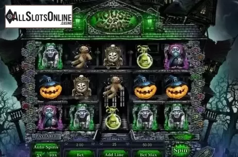Game Workflow screen. House of Scare from GamesOS