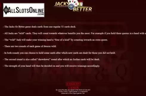 Game Rules screen