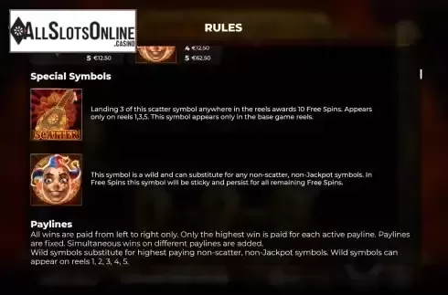 Features screen