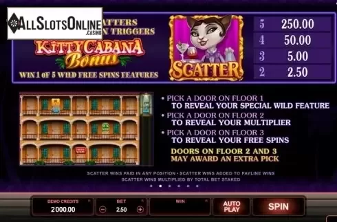 Screen3. Kitty Cabana from Microgaming
