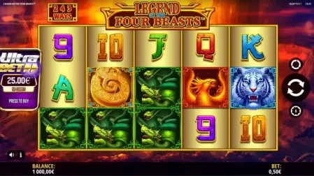 Legend of the Four Beasts slot screenshot 1