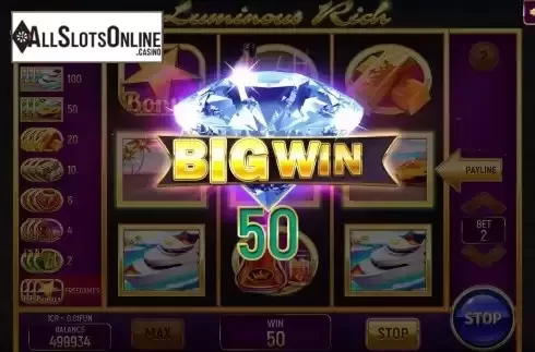 Big Win screen