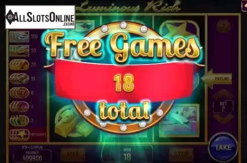 Win Free Games screen