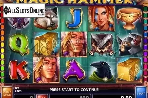 Reels screen. Magic Hammer from Casino Technology
