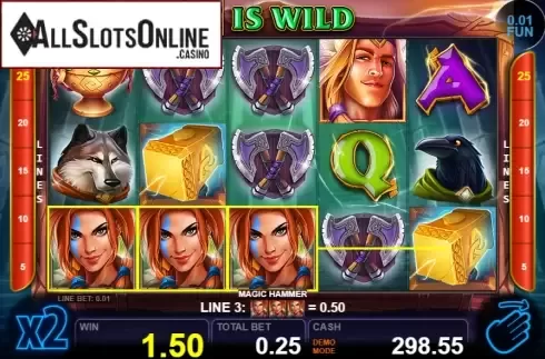Win screen 2. Magic Hammer from Casino Technology