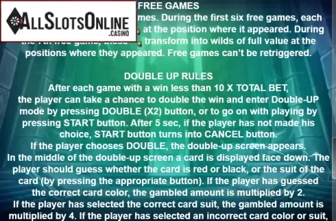 Paytable 4. Magic Hammer from Casino Technology