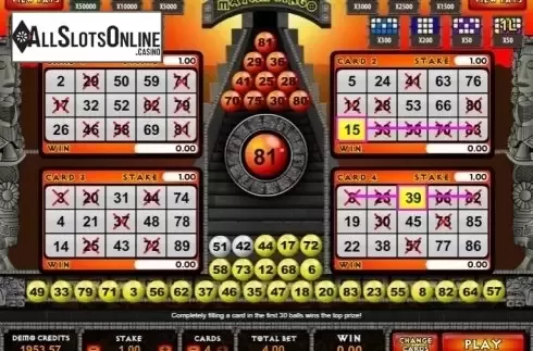 Game Screen. Mayan Bingo from Microgaming